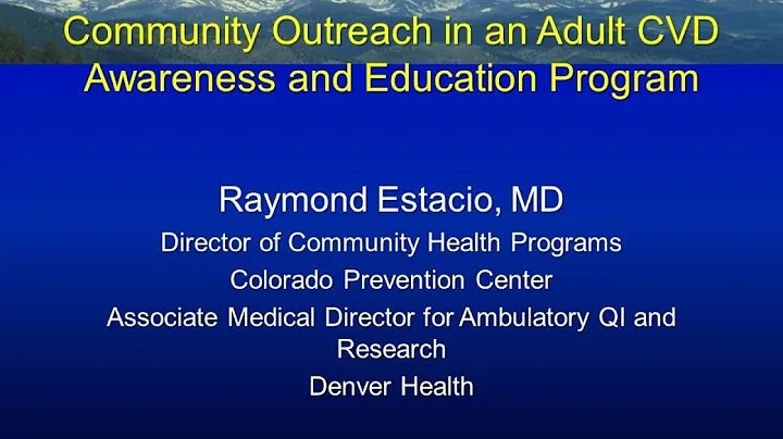 CRISP Seminar Series: Raymond Estacio MD