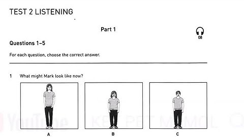 KET - KEY English Test - Listening Test 2- Level A2 - 2024