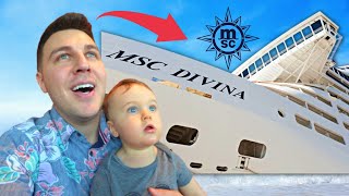 I Took My 1 year Old on his First Cruise! MSC DIVINA Tips and Tricks with Ship tour Embarkation Day
