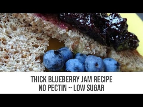 Thick Organic Blueberry Jam Recipe * No Pectin ~ Low Sugar *
