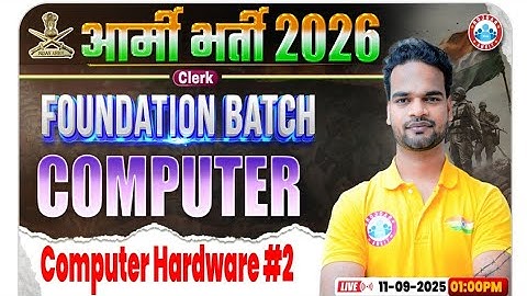 Computer By Shivam Sir ||Computer Hardware (Input & Output Devices) #2 #army #armyfoundationbatch 