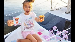 NEW LOL Trading Collector Cards Opening Review on a yacht. Part 1  L.O.L.  Surprise by Karolina