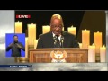 Nelson Mandela Funeral, President Jacob Zuma Speech