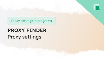 Proxy setup in the Proxy Finder extension