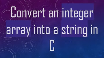 Convert an integer array into a string in C