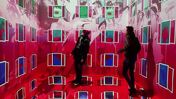 Optical illusion videomapping at an art-exhibition