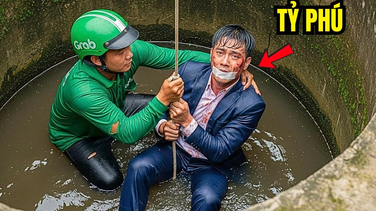Tỷ Phú Bị Vợ Hãm Hại Ném Xuống Hố Nước Giữa Nhà Hoang, Anh Xe Ôm Liều Mình Cứu Mạng