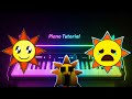 Sprunki Mr. Sun – All 25 Phases | Piano Tutorial &amp; Waterfall Cover