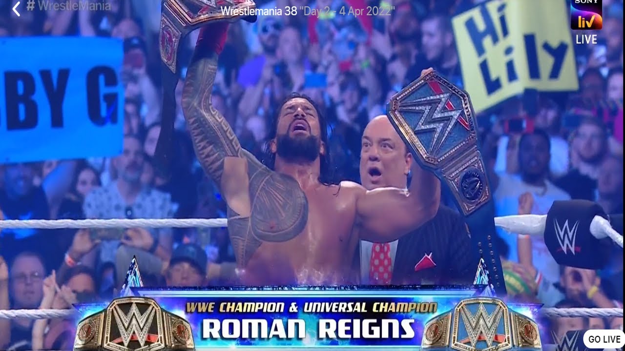 LIVE WWE WrestleMania 38 Night 2 LIVE Stream Roman reigns Vs Brock Lesnar Edge Bobby Lashley