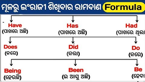 Helping Verbs In Odia / Have,Has,Do,Does,Be,Been,Being Use In  Odia / English Grammar In Odia