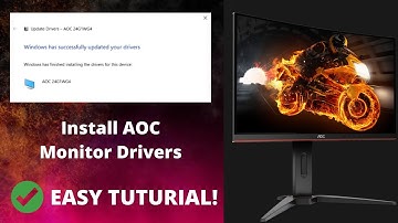 How to install/update your AOC monitor drivers! (AOC C24G1) (2022)