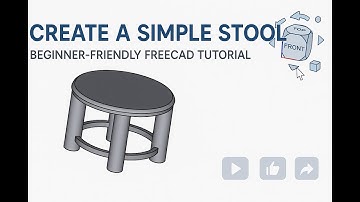 FreeCAD Simple Chair (Stool) Tutorial | Easy 3D Modeling for Beginners