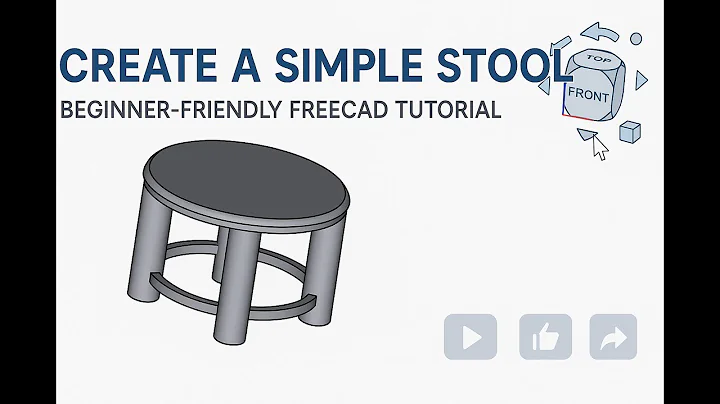 FreeCAD Simple Chair (Stool) Tutorial | Easy 3D Modeling for Beginners