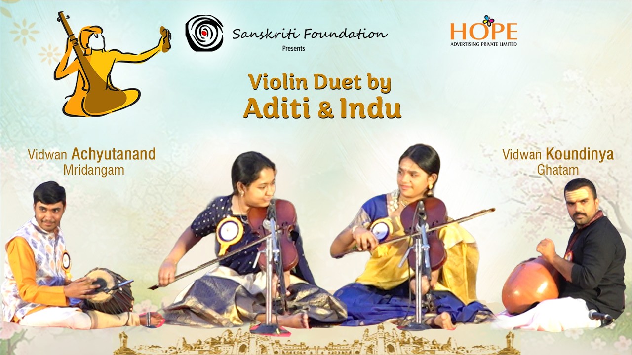 Violin Duet by Chi Aditi and Chi Indu @HOPEADTV
