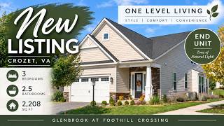 2006 Dunwood Dr Crozet VA | One Level Living  | Main-Level Primary Suite  | Glenbrook End-Unit Home