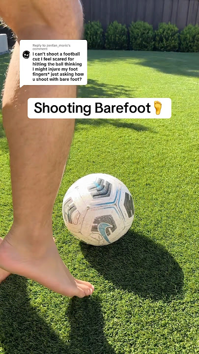Shooting barefoot🦶#soccer #shorts