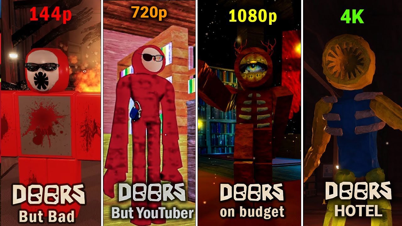 [ROBLOX] Original Doors vs Doors on Budget vs Doors But Youtuber vs Doors But Bad YouTube