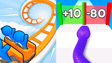 Runner Coaster VS Snake Run Race IOS Android PST Gameplay