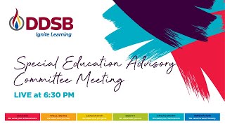 DDSB Special Education Advisory Committee (SEAC) Meeting - April 20, 2023