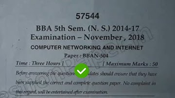 [2018 Mdu BBA 5th Sem Computer Networking & Internet Question Paper