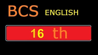 English 16 th BCS