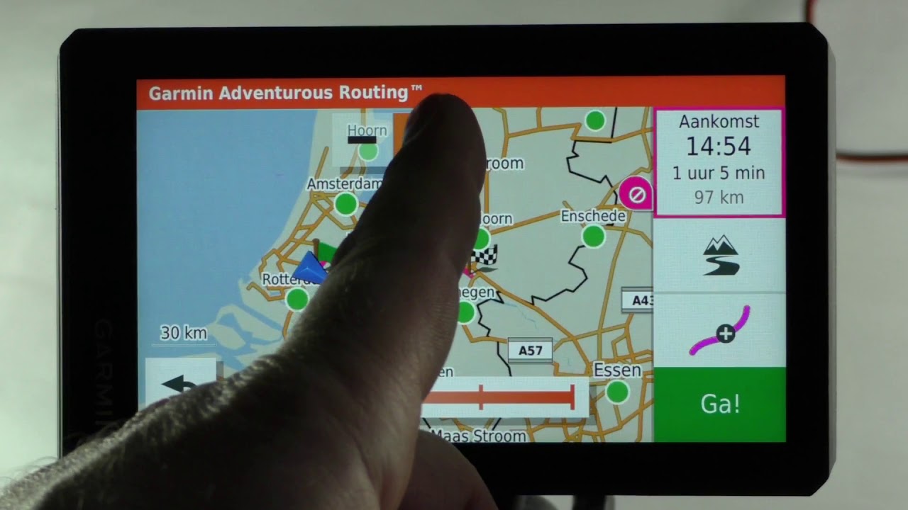 Garmin Zumo XT verschil tussen avontuurlijke route en de - YouTube