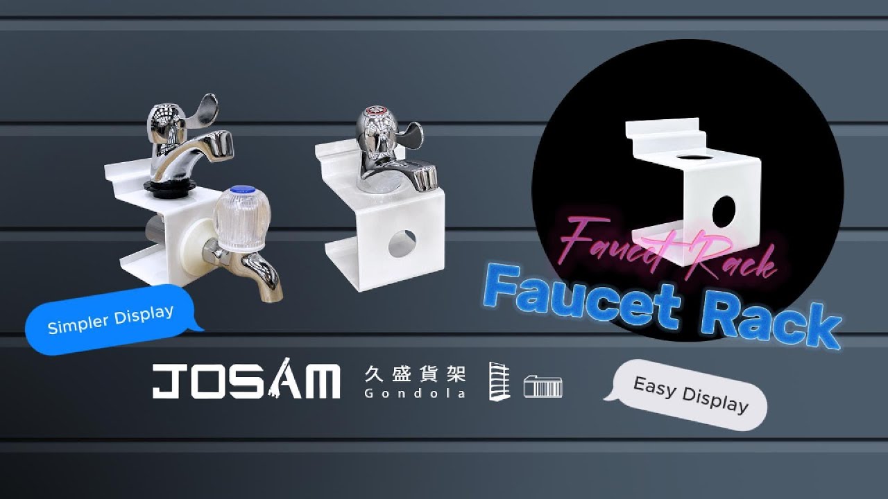 【JOSAM Display rack】🔩 Slat wall display rack – Secure Installation, Flexible Usage!