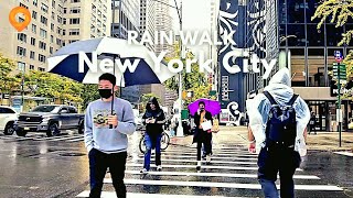 A Rain Walk in New York City - Midtown Manhattan [4K]