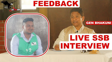 Live SSB Interview | Personal Interview Feedback by Gen Bhakuni - Former Commandant SSB Bangalore