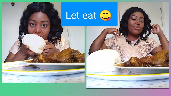 Eat with me pounded Yam and Ogbono stew 😋🙋