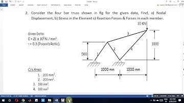 ANSYS Workbench Tutorial  2019 R2 | Analysis of four-bar TRUSS subjected to Point LOAD OR force