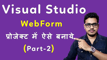 how to create web form in asp net using visual studio 2019   Part 2