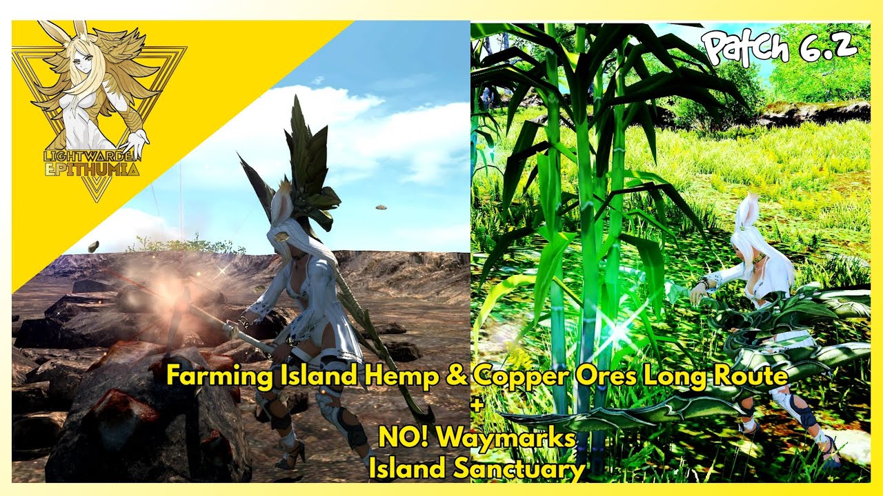 Farming island Hemp + Copper Ores Long Route (No Waymarks)