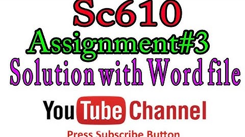 CS610 Assignment Solution with Word file