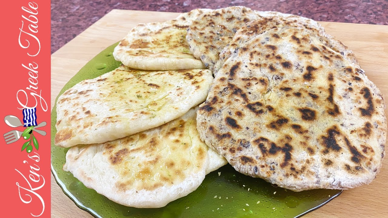 Homemade Artisanal Greek Flatbread   2-Ways