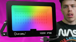 RGB LED Outdoor Flood Light  | 100W OnForU RGB LED Flood Lights Review