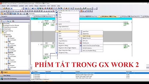 PHÍM TẮT TRONG GX WORK 2