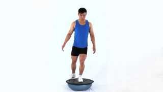 How to do a Reverse BOSU squat single leg