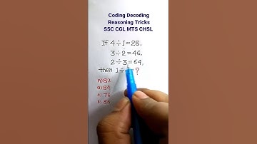 Coding Decoding | Coding Decoding Reasoning Tricks| Reasoning for SSC GD | #shorts