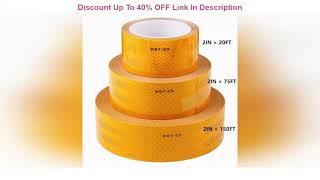 Video Review DOT-C2 Reflective Tape, Yellow Safety Warning Hazard Caution Conspiciuity Tape For Sch