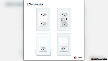 Zemismart Zigbee Smart 10A 20A Brazil Socket Light Switch with Outlets Work with Tuya Smart Life Ap