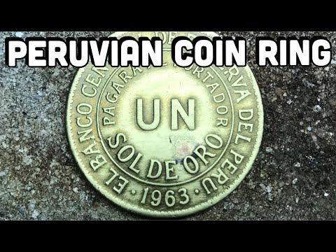 UN SOL DE ORO Coin Ring, PERU! I Made Ring From Peruvian Coin And Made Platting With 18K Gold.