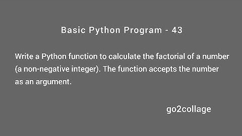 EP 43 | Language Python | Basic Program I go2collage