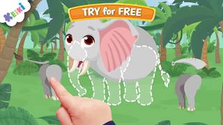 Learning with playable cartoons in Keiki is so cool! Solve the elephant puzzle! screenshot 4