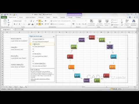Aula 8.5- Trabalhar o SmartArt na planilha -  Curso Gratuito Excel 2010 - CADguru