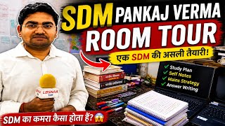 SDM Pankaj Verma Room Tour 🔥 |UPPCS Mains Self Notes Strategy 📚 | कैसे बनाएं टॉपर जैसे Notes?#uppcs 