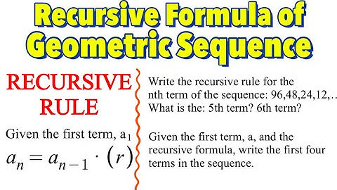 Recursive Formula of Geometric Sequence