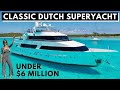 $5.9M 1986 125' 38m HEESEN Sea Axis CLASSIC SUPERYACHT WALKTHROUGH & SPECS / Charter Motor Yacht