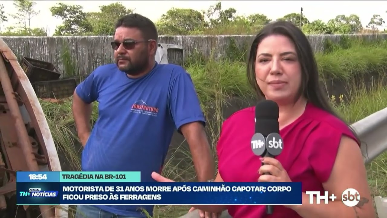 Motorista morre após capotamento na BR-101 - TH+ Notícias - 10 07 26