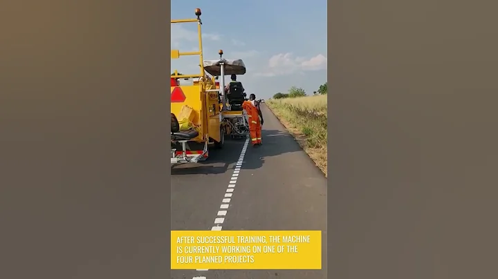 Borum machines marking the roads in Uganda! #roadmarkings #linemarking #borum